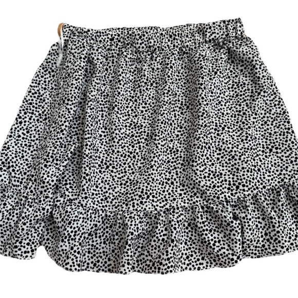 Polly Womens White Polka Dot Ruffle Rasmus Mini Skirt US 4 EU 36 - Picture 2 of 3